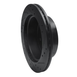 Ford Bronco Brake Rotor (1) - Rear Left - R1 Concepts - Drilled & Slotted - Black - `19-`25